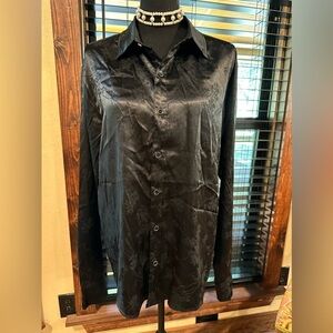 EUC ZEROYAA Luxury Paisley/Black Long Sleeve Shirt Button Down, Slim Medium